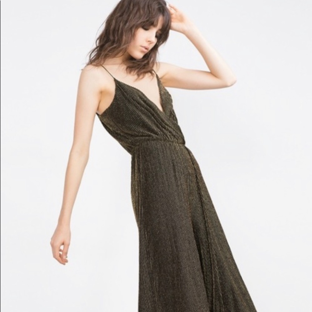 ZARA Black & Gold Jumpsuit